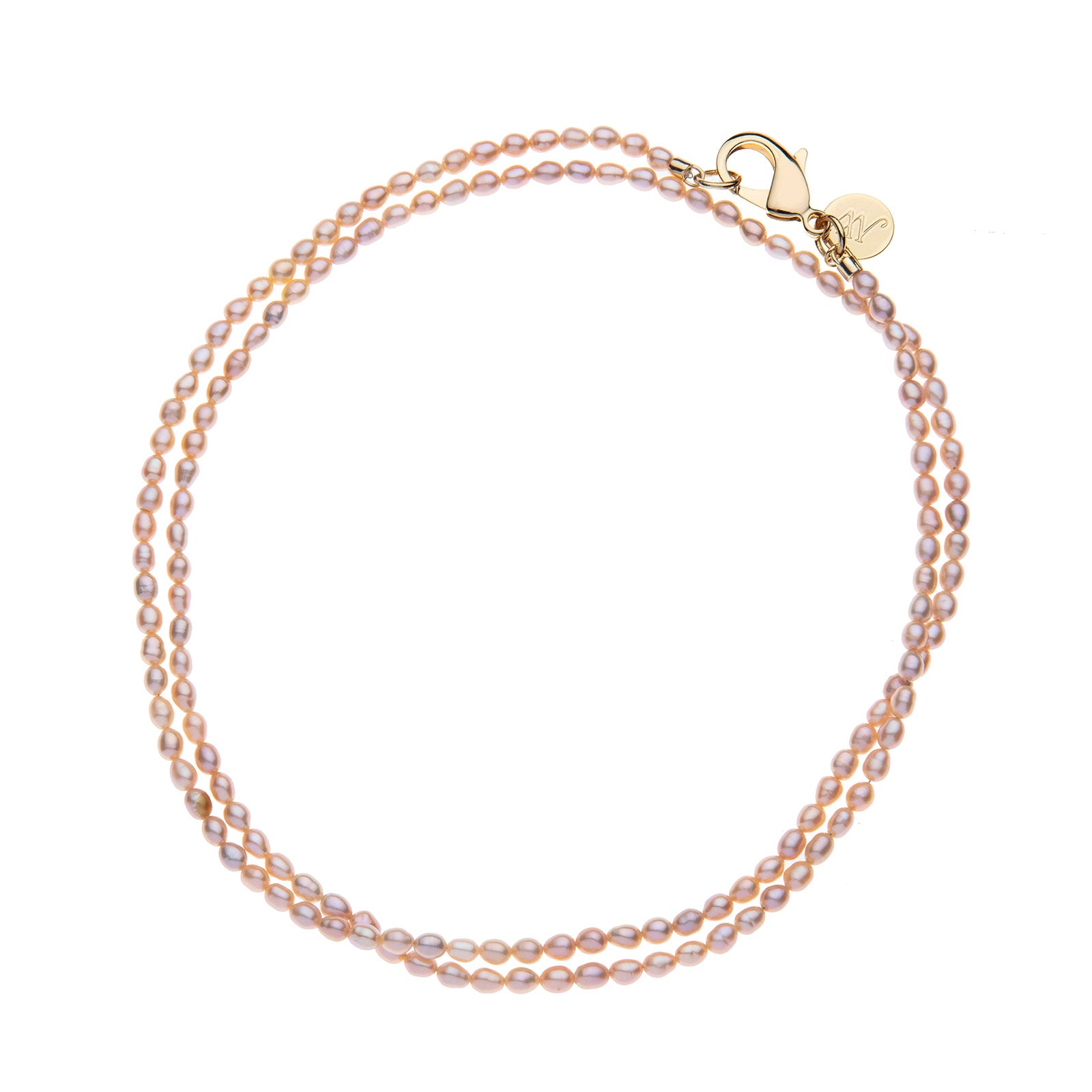 Double Wrap Rice Pearl Necklace in Pink – Jane Win Jewelry