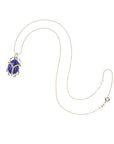 Lapis scarab on 10 karat adjustable chain