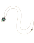 Onyx scarab on 10 karat adjustable chain