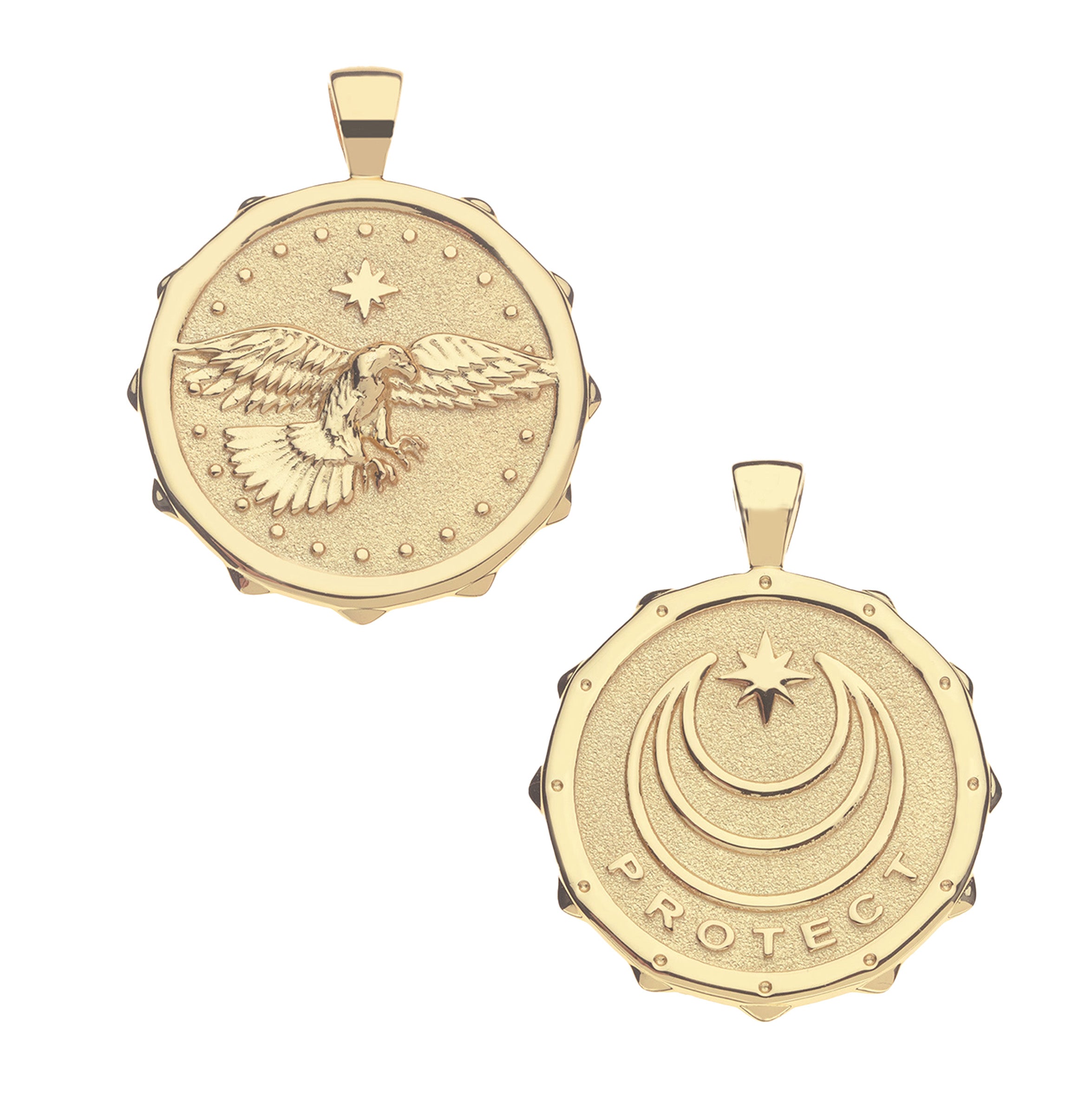 PROTECT Eagle JW Original Pendant Coin in Solid Gold SALE – Jane
