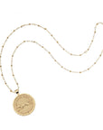 Fox coin pendant on beaded satellite chain