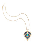 Protect queen of hearts pendant on the classic rolo chain