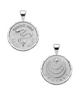 Silver PROTECT Coin Pendant Shown Front and Back