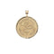 Gold Coin Pendant with Snake and French Gardez Bien (translation Guard Well)