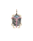 PROTECT Labradorite Scarab Pendant in Solid Gold