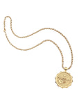 Eagle coin on grande rolo chain