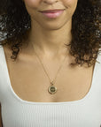 Embellished Personalized Petite Coin Pendant