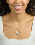 Feeling Lucky Mother of Pearl Horseshoe Pendant