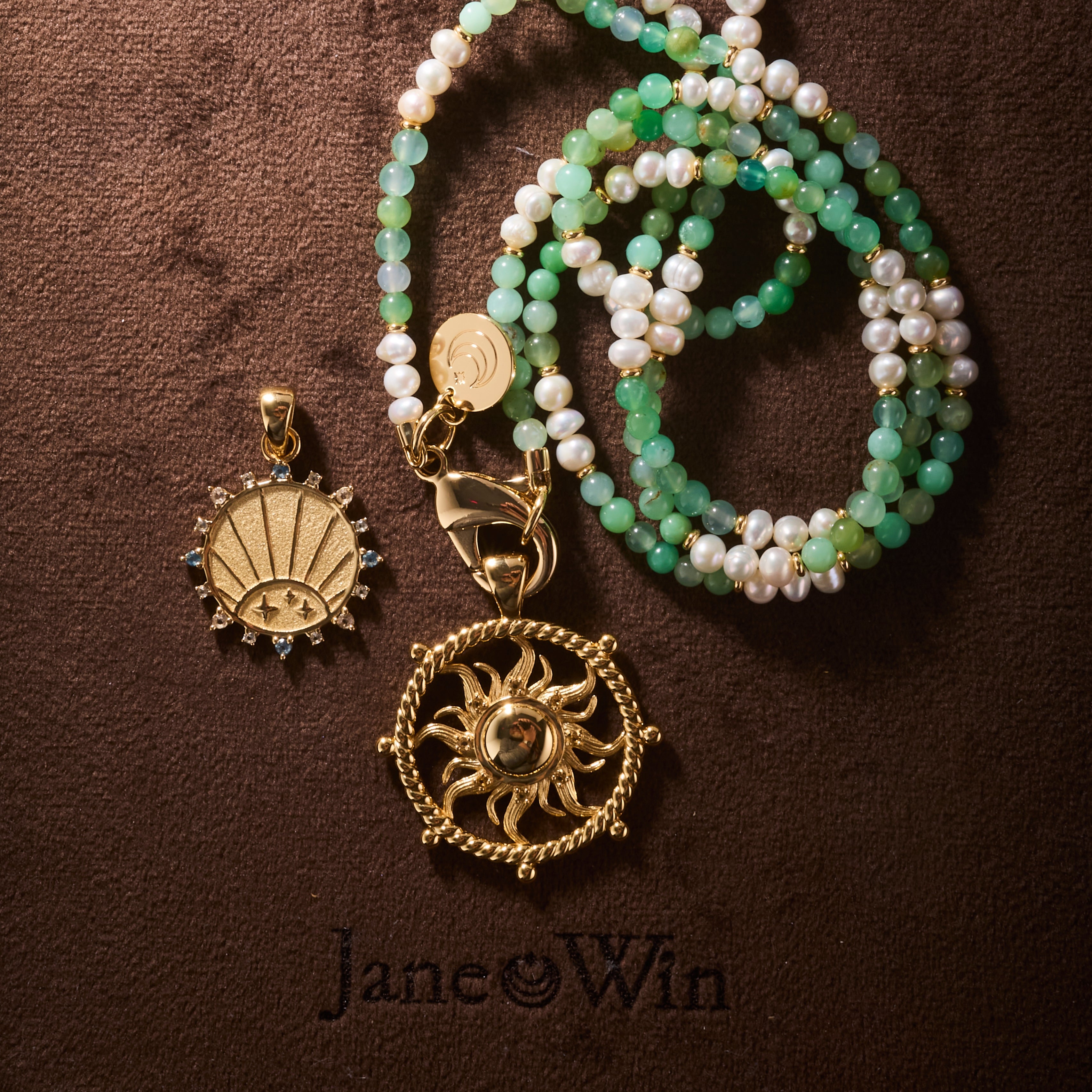 Double Wrap Chrysoprase and Pearl Beaded Necklace – Jane Win Jewelry