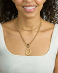 Gold Bead Double Wrap Necklace