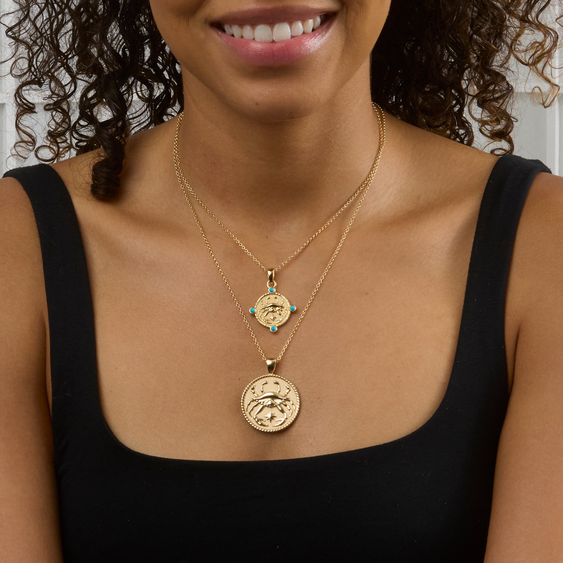 Pendant Coin Necklace Location - STONE HARBOR – Jane Win Jewelry