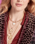 Wheels of Fortune Chain with Mother of Pearl Bead