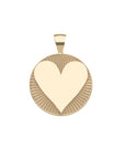 Front of gold engravable heart coin