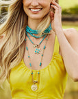 LUCKY in Love Clover Pendant with Turquoise