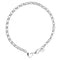 Silver chunky rolo chain featuring a heart next to the clasp