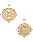 BALANCE JW Small Pendant Coin in Solid Gold