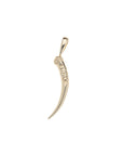 Gold tusk pendant with textured details