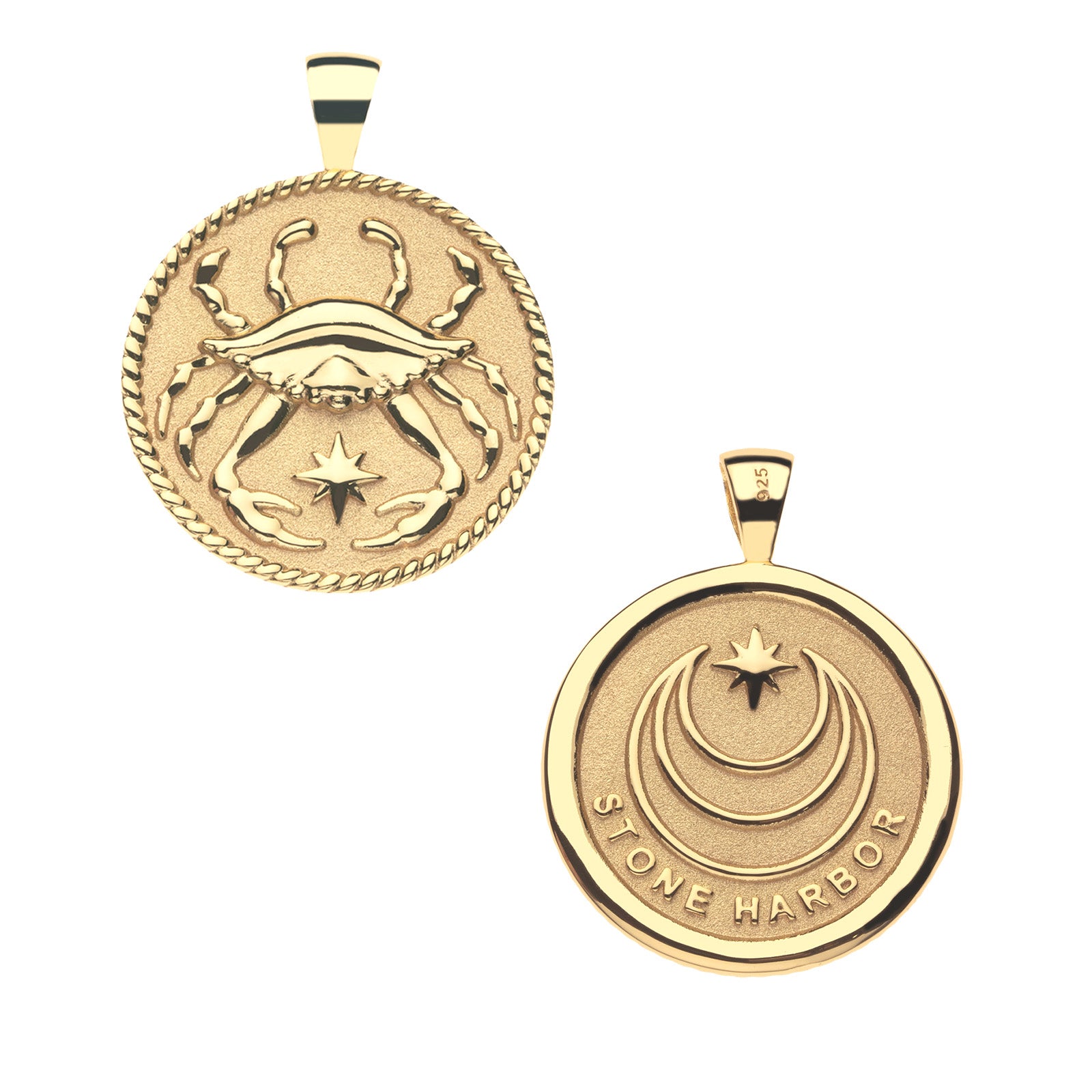 Pendant Coin Necklace Location - STONE HARBOR – Jane Win Jewelry