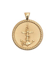STRONG JW Original Pendant Coin (Anchor) in Solid Gold
