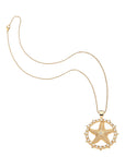 Gold starfish cutout coin on the classic rolo chain