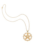 Gold starfish cutout coin on the classic rolo chain