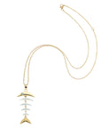 Strong mother of pearl fishbone on the adjustable delicate chain