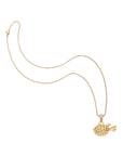 Strong pufferfish pendant on the classic rolo chain