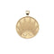 Gold Coin Pendant with three stars and a Rising Sun Illustration