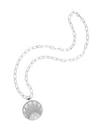 Silver Strong Coin on Drawn Link Chain