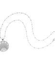 Silver Strong Coin on Satellite Beaded Chain