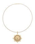 Sun pendant on omega wire