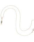 Gold fish pendant on 10 karat adjustable delicate chain