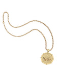 Tiger coin pendant on grande rolo chain