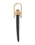 Side view of tiger's eye tusk