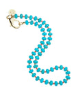 Turquoise and coral beaded necklace