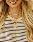 GRACE Owl JW Small Embellished Pendant Coin