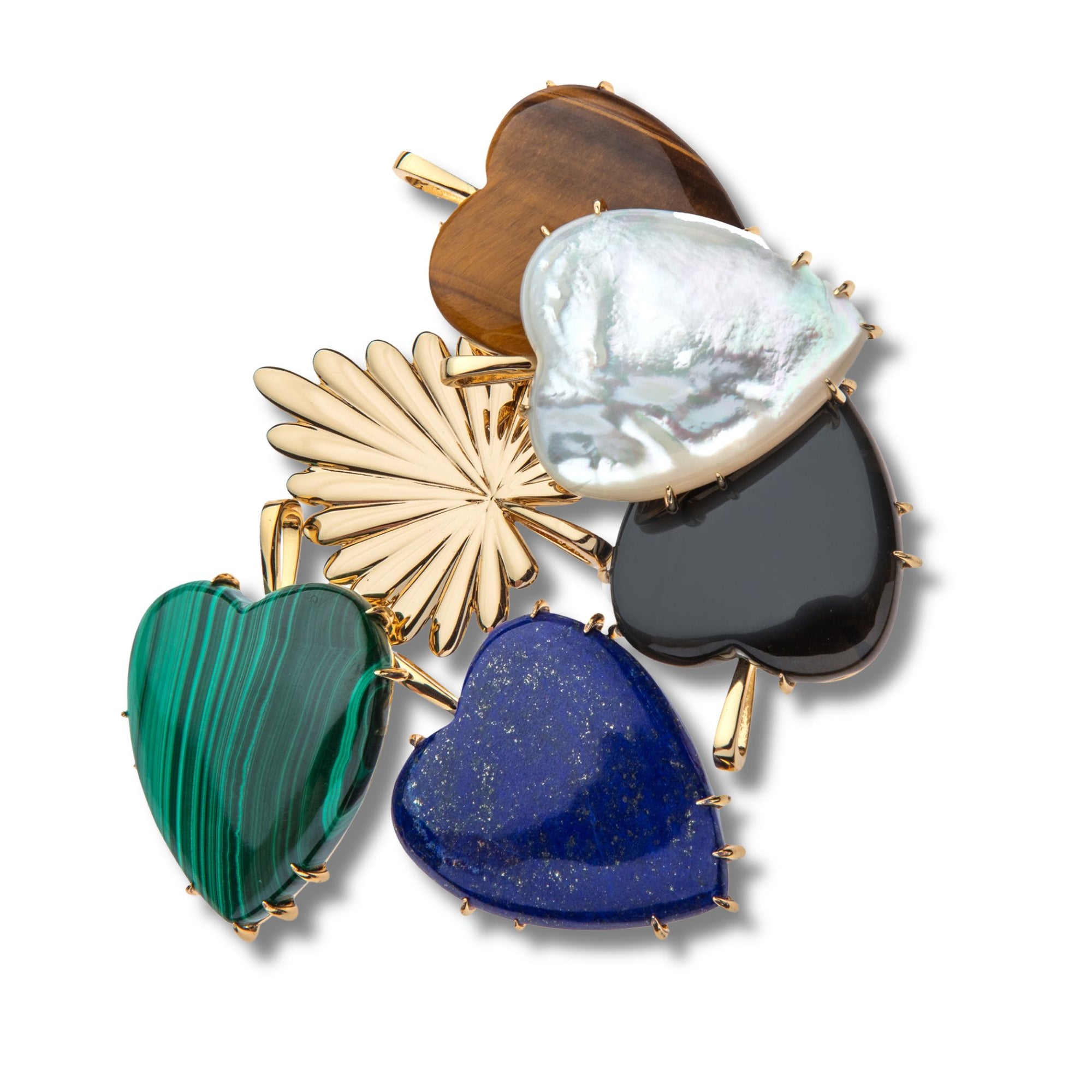 Pile of heart pendants