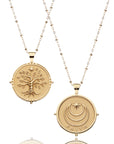 Gold Coin featuring Tree of life and word Faith, front and back of coin
