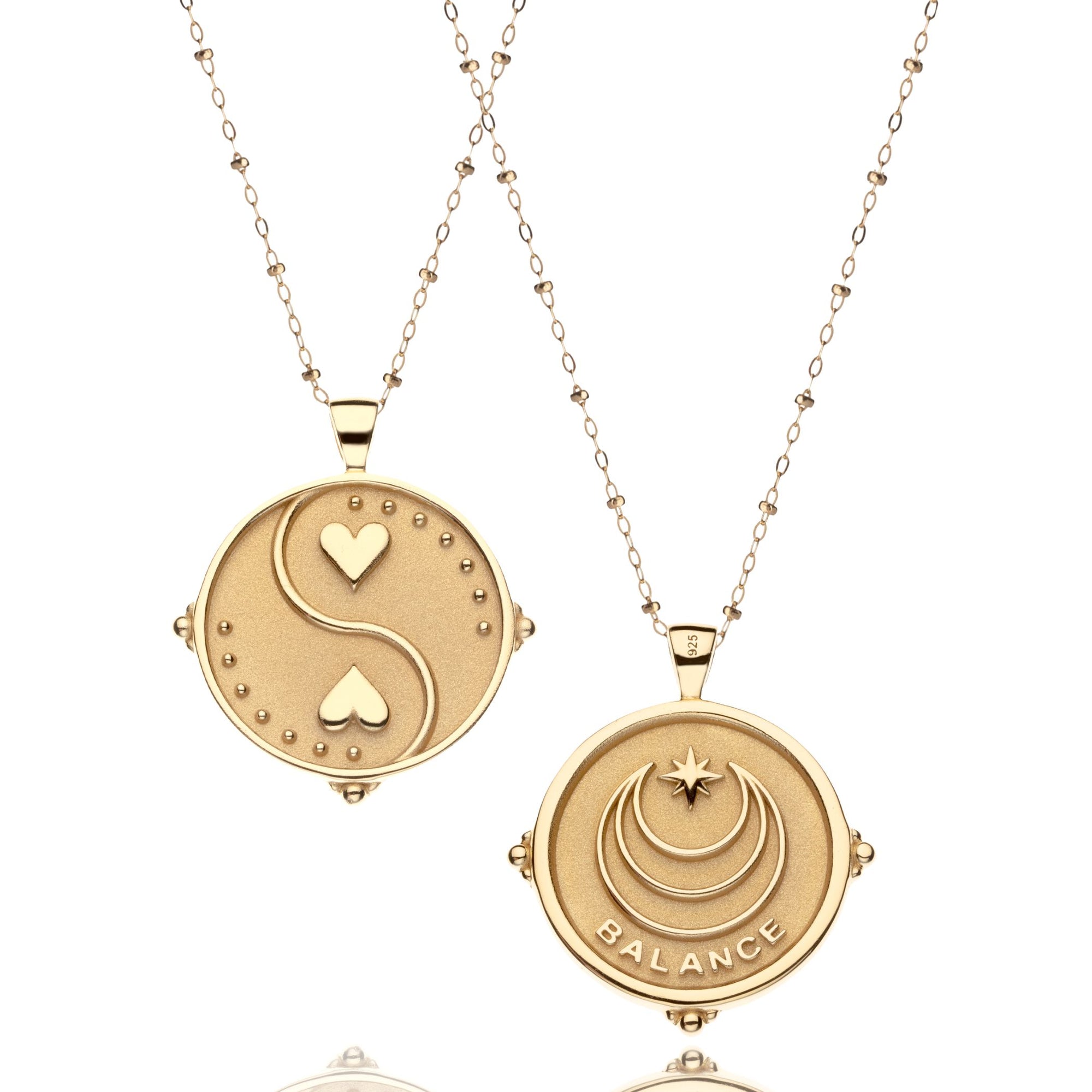 Gold Coin Pendant Shown Front and Back