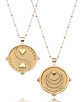 Gold Coin Pendant Shown Front and Back