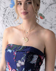 Gold Necklaces Layered on Model