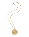Gold original Virgo coin pendant on satellite chain