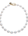 White Pearl Knotted Beaded Necklace