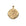 Gold Coin Pendant with floral design in four quadrants