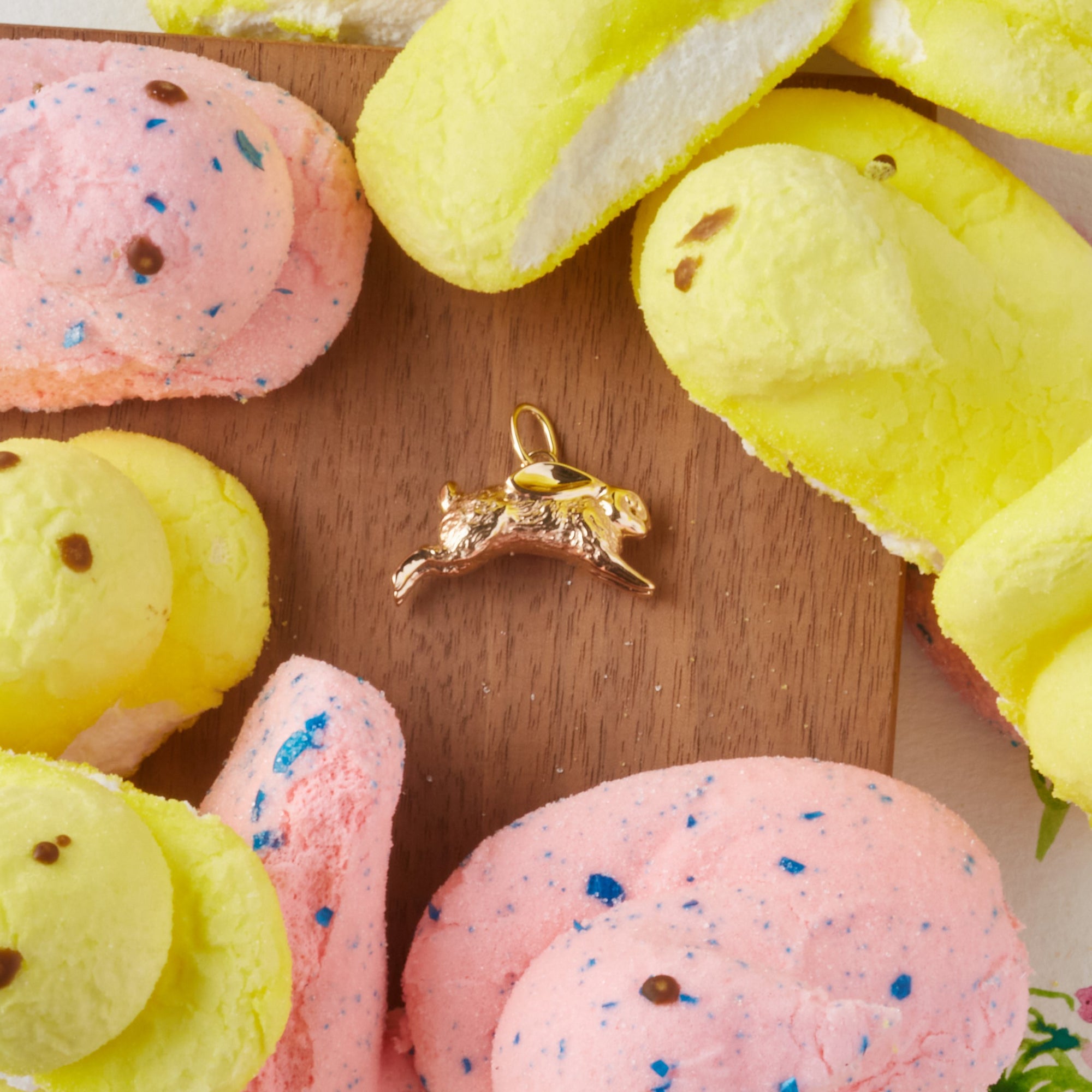 Gold rabbit pendant