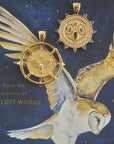 GRACE Owl JW Small Embellished Pendant Coin