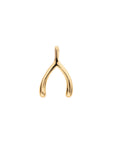 Gold mini wishbone pendant