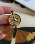 Video of Gold Peace Coin Pendant Shown Front and Back