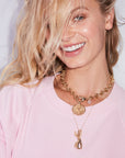 In a Knot Chain with Rose Quartz Bead