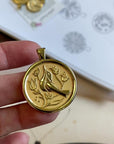 Video of Gold Peace Coin Pendant Shown Front and Back